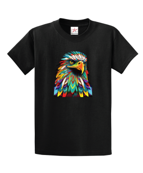 Psychedelic Native American Eagle Unisex Kids and Adults T-Shirt